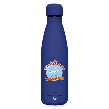 Adieu Angleterre. Allons à Tenerife. - Bouteille isotherme SOFT TOUCH 500 ml - bleu foncé  - Devant