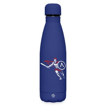 Spartan Attack Sword Shield Spartan-Maskottchen - Matte Thermosflasche 500 ml - Dunkelblau  - Vorne
