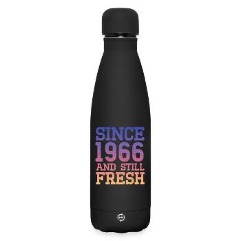 1966 60th Birthday - Matte Insulated Water Bottle 500 ml - black - Front