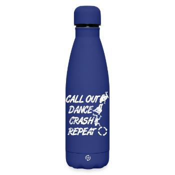 Mouvements de breakdance - Bouteille isotherme SOFT TOUCH 500 ml - bleu foncé  - Devant