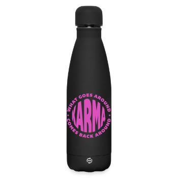 Karma - Matte Thermosflasche 500 ml - Schwarz - Vorne