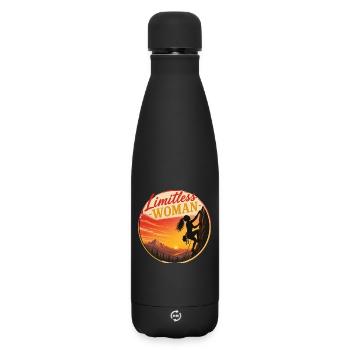 Femme sans limites – Escalade sans limites - Bouteille isotherme SOFT TOUCH 500 ml - noir - Devant