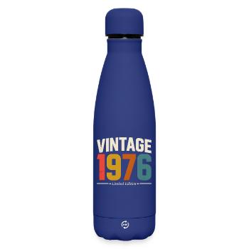 vintage 1976 édition limitée - Bouteille isotherme SOFT TOUCH 500 ml - bleu foncé  - Devant
