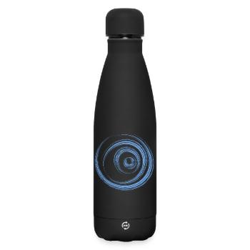 kreise dekoration - Matte Thermosflasche 500 ml - Schwarz - Vorne