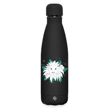 Botanischer Löwe - Matte Thermosflasche 500 ml - Schwarz - Vorne