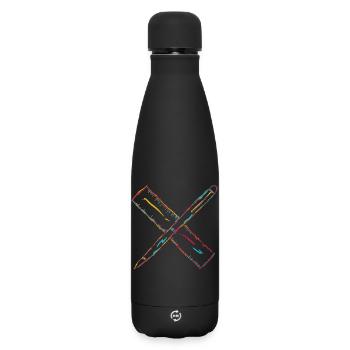 Zeichnen mit Stift und Lineal - Matte Thermosflasche 500 ml - Schwarz - Vorne