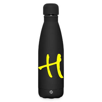 Buchstabe H - Matte Thermosflasche 500 ml - Schwarz - Vorne