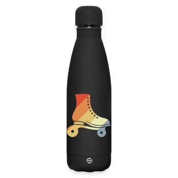 Vintage Roller Skates - Matte Insulated Water Bottle 500 ml - black - Front