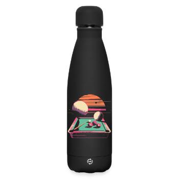 Billard des années 90 - Bouteille isotherme SOFT TOUCH 500 ml - noir - Devant