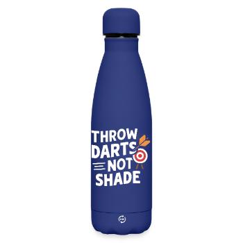 Throw Darts, Not Shade - Matte Insulated Water Bottle 500 ml - dark blue  - Front