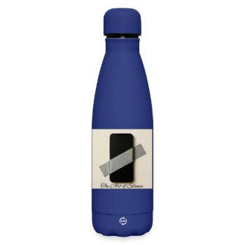 Silent Mobile Art Print - Matte Insulated Water Bottle 500 ml - dark blue  - Front