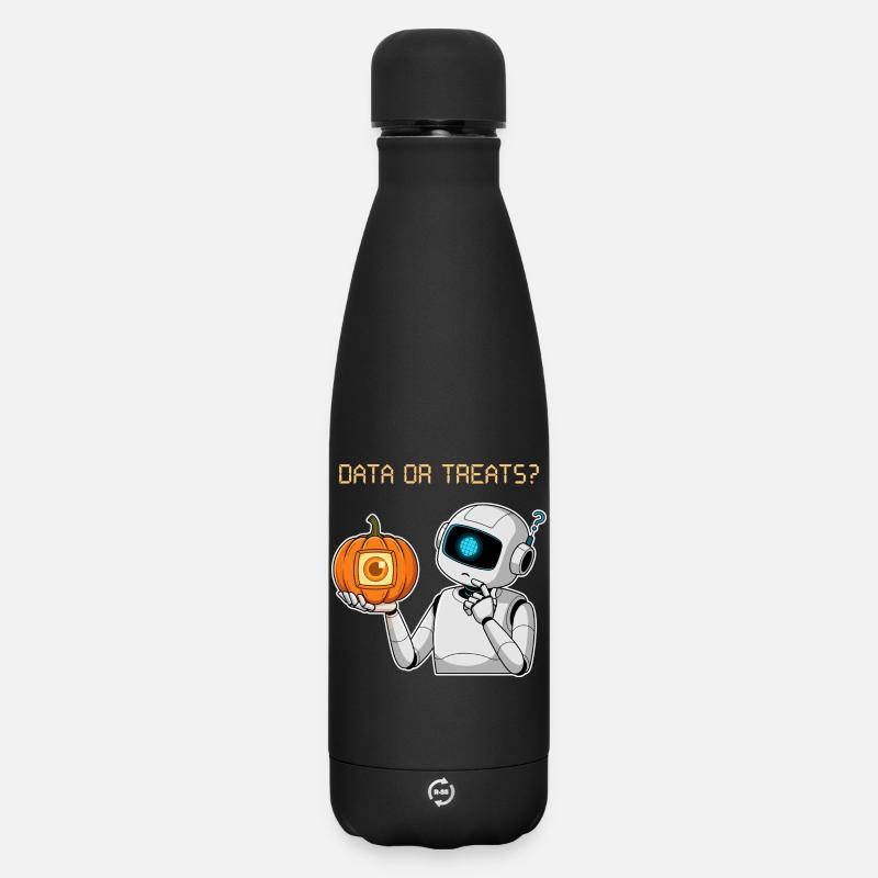 Data or Treats ? - Matte Panorama Thermosflasche 500 ml - Schwarz