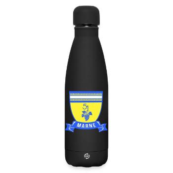 Blason Marne 51 avec une grappe de raisin - Bouteille isotherme SOFT TOUCH 500 ml - noir - Devant