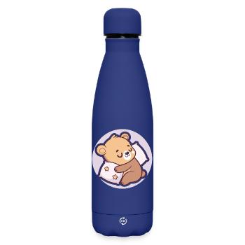 Süßer Tagtraum-Bär - Matte Thermosflasche 500 ml - Dunkelblau  - Vorne