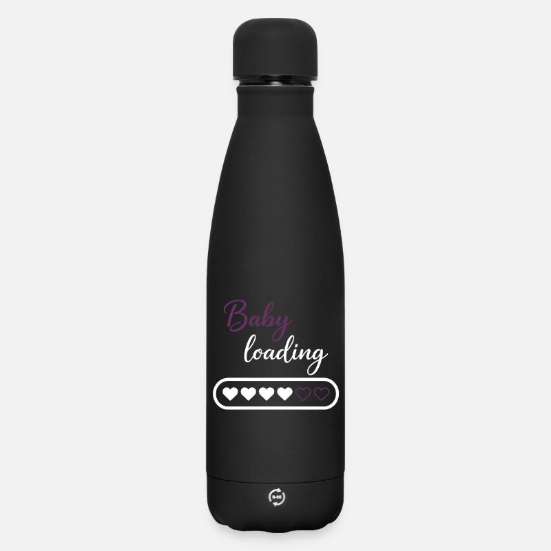 Baby Loading Herzprogress - Matte Thermosflasche 500 ml - Schwarz