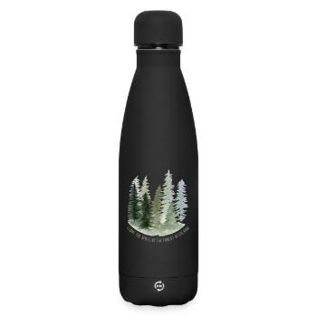 L’odeur de la forêt après la pluie - Bouteille isotherme SOFT TOUCH 500 ml - noir - Devant