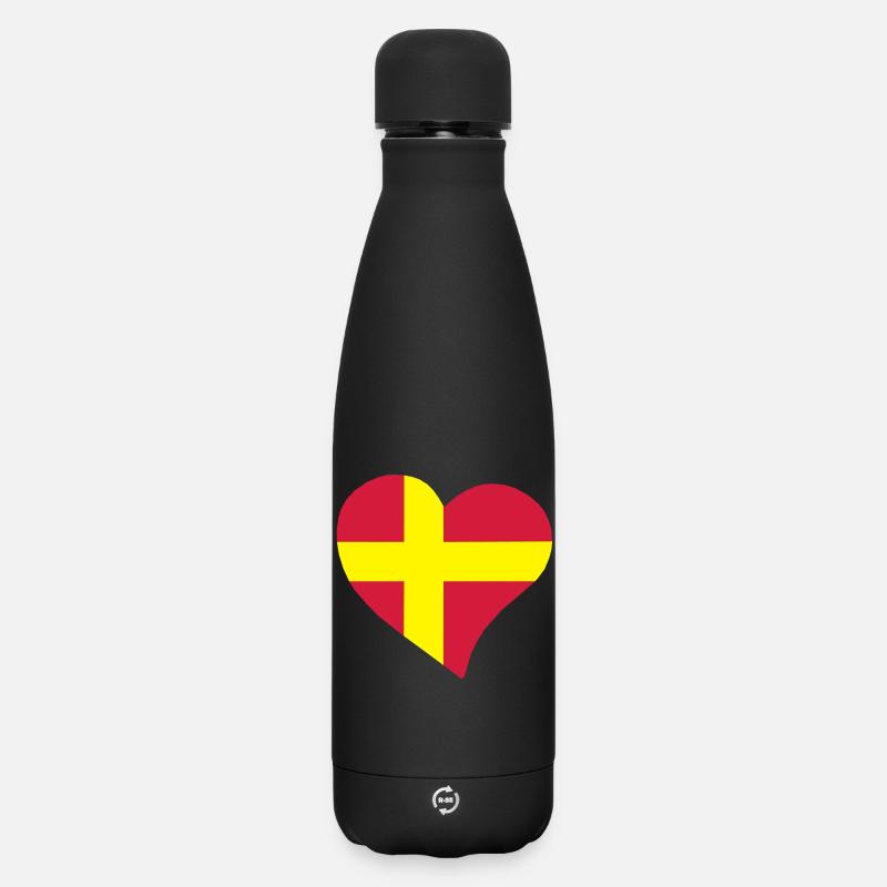  cœur - Bouteille isotherme SOFT TOUCH 500 ml - noir