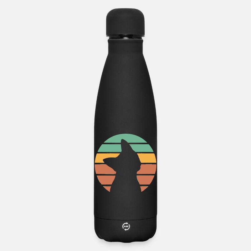 Chat - Bouteille isotherme SOFT TOUCH 500 ml - noir