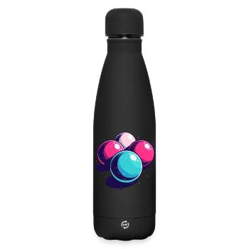 Billiard balls - Matte Insulated Water Bottle 500 ml - black - Front