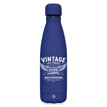35 Years Anniversary | Birthday November 1990 - Matte Insulated Water Bottle 500 ml - dark blue  - Front