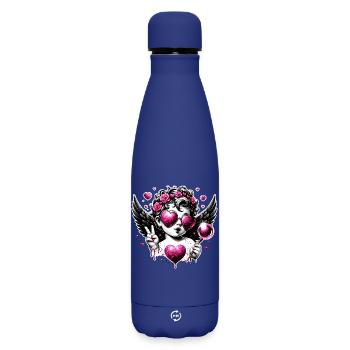 Happy Valentines Day Love Party Lgbt Pride Angel - Matte Insulated Water Bottle 500 ml - dark blue  - Front