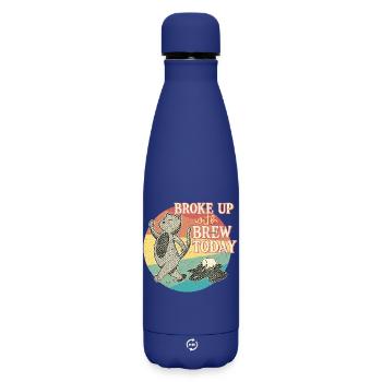 Coffee withdrawal decaffeinated ex-coffee drinker - Matte Insulated Water Bottle 500 ml - dark blue  - Front