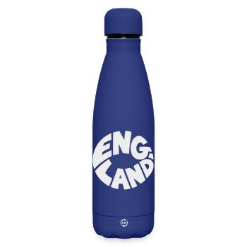 Engand Round Logo Printing Design - Matte Insulated Water Bottle 500 ml - dark blue  - Front