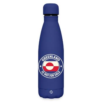 Groenland Groenland Pas à vendre Drôle - Bouteille isotherme SOFT TOUCH 500 ml - bleu foncé  - Devant