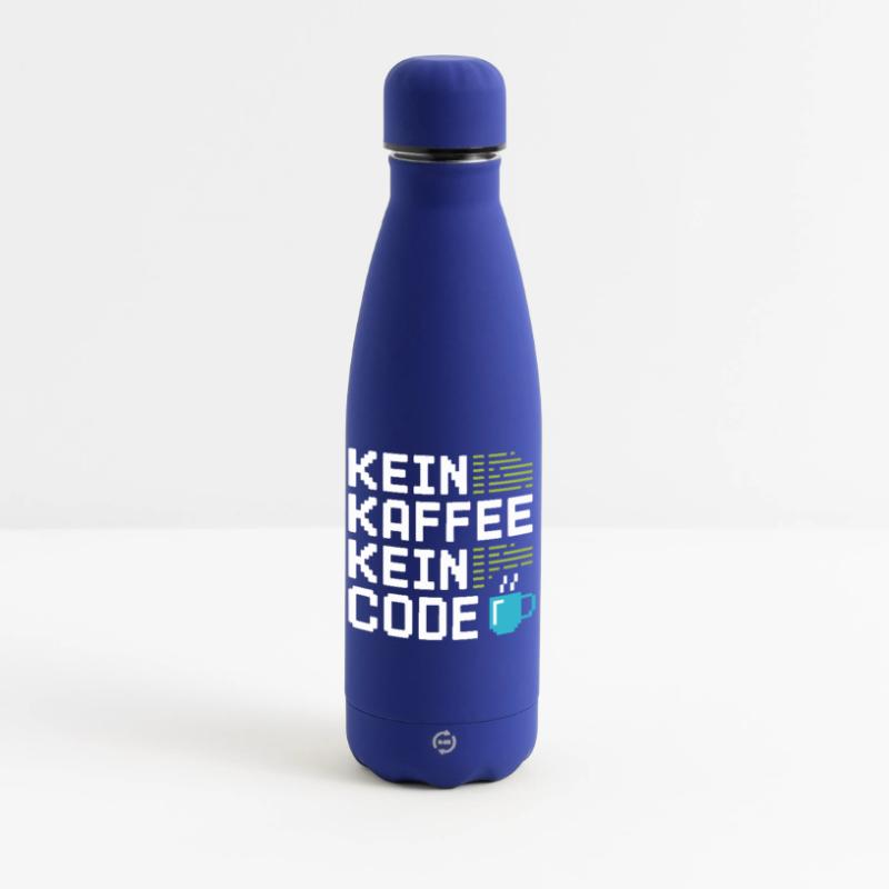 No Coffee No Code Programmer Computer Scientist Matte Insulated Water Bottle 500 ml