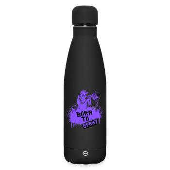 Born to Spray Art Urbain Graffiti Streetwear - Bouteille isotherme SOFT TOUCH 500 ml - noir - Devant