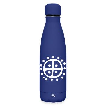 Roue du Soleil Nordique - Bouteille isotherme SOFT TOUCH 500 ml - bleu foncé  - Devant