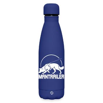 Chien de recherche BORDER Collie MANTRAILER - Bouteille isotherme SOFT TOUCH 500 ml - bleu foncé  - Devant