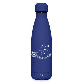 Wunscherfüller - Wortschätze - vergessene Wörter - Matte Thermosflasche 500 ml - Dunkelblau  - Vorne