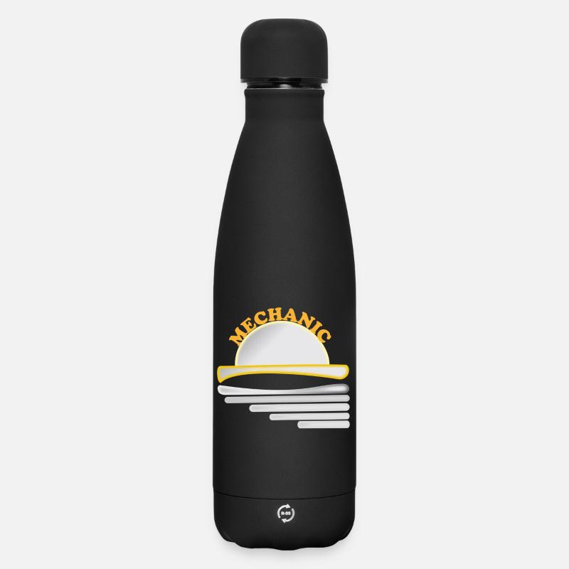 Mechanic Graphics - Matte Insulated Water Bottle 500 ml - black