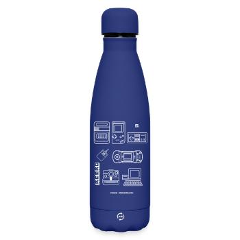retro game blaupause nerd pc game 8bit konsole lol - Matte Thermosflasche 500 ml - Dunkelblau  - Vorne