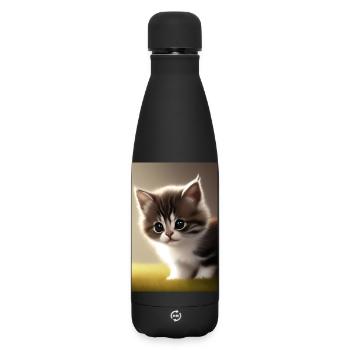 Baby Cat - Matte Insulated Water Bottle 500 ml - black - Front