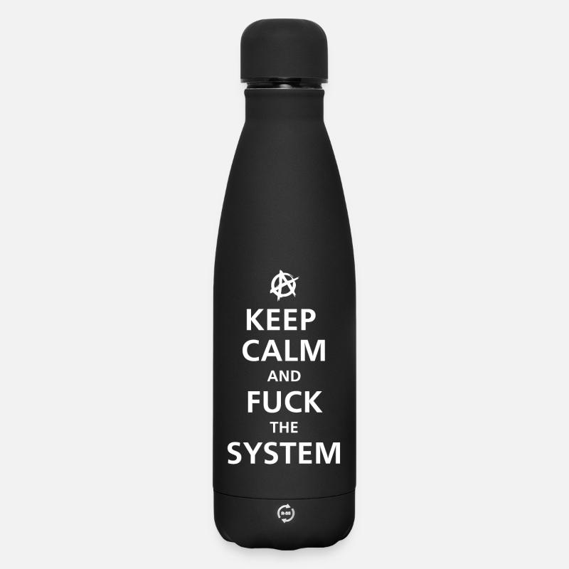 RESTEZ CALME ET EMMERDEZ LE SYSTÈME - Bouteille isotherme SOFT TOUCH 500 ml - noir