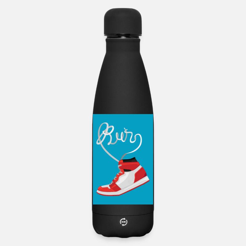 Run Run Run - Matte Thermosflasche 500 ml - Schwarz