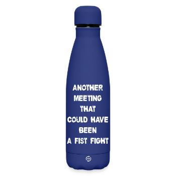 Une autre rencontre - Bouteille isotherme SOFT TOUCH 500 ml - bleu foncé  - Devant