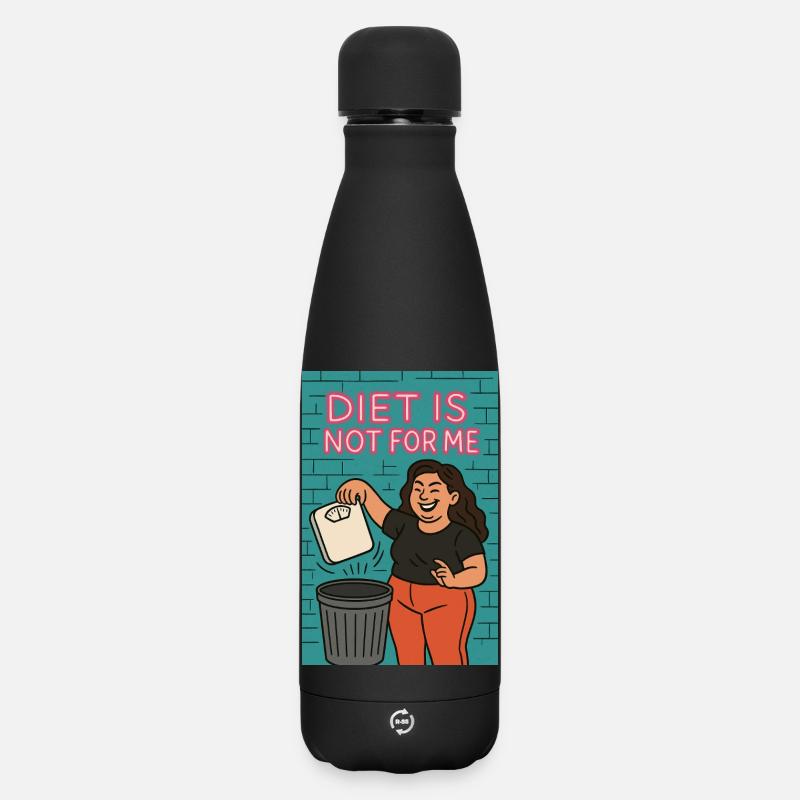 Diät ist nichts für mich - Matte Thermosflasche 500 ml - Schwarz