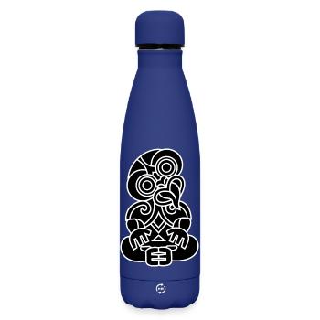 Hei Tiki Nouvelle-Zélande Maori - Bouteille isotherme SOFT TOUCH 500 ml - bleu foncé  - Devant