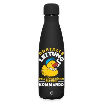 Anstaltsleitung Chef Leitung - Matte Thermosflasche 500 ml - Schwarz - Vorne
