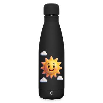 3D Sunshine Surreal – Happy Sky Vibes - Matte Insulated Water Bottle 500 ml - black - Front