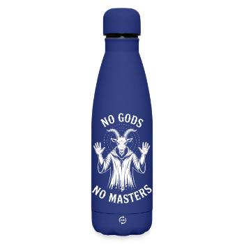 Pas de dieux, pas de maîtres Chèvre - Bouteille isotherme SOFT TOUCH 500 ml - bleu foncé  - Devant