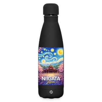 Niigata, Japon - Bouteille isotherme SOFT TOUCH 500 ml - noir - Devant