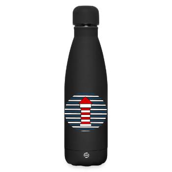 Vacances en mer du Nord, mer Baltique : cadeau de l’Allemagne du Nord - Bouteille isotherme SOFT TOUCH 500 ml - noir - Devant