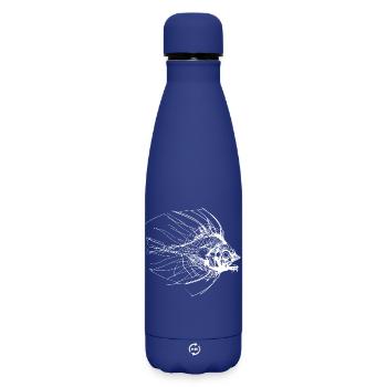 Fish Sketch - Matte Insulated Water Bottle 500 ml - dark blue  - Front