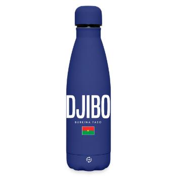 Djibo Burkina Faso - Matte Insulated Water Bottle 500 ml - dark blue  - Front