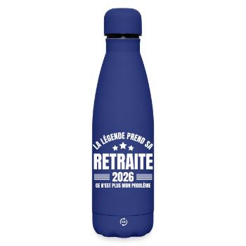 retired, I'm retired, finally the keel - Matte Insulated Water Bottle 500 ml - dark blue  - Front