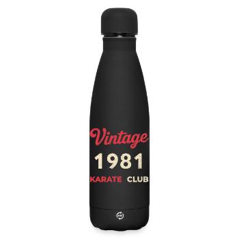 Vintage 1981 – Année de naissance rétro du Karate Club - Bouteille isotherme SOFT TOUCH 500 ml - noir - Devant